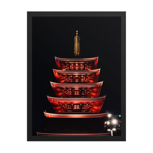 Photographie d'Art "Pagode Rouge" - Tableau Encadré