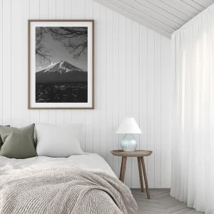Mont Fuji – Tirage d’art noir et blanc (Encadrée) – Image 6