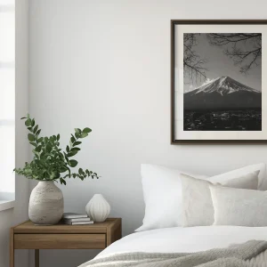 Mont Fuji – Tirage d’art noir et blanc (Encadrée) – Image 7