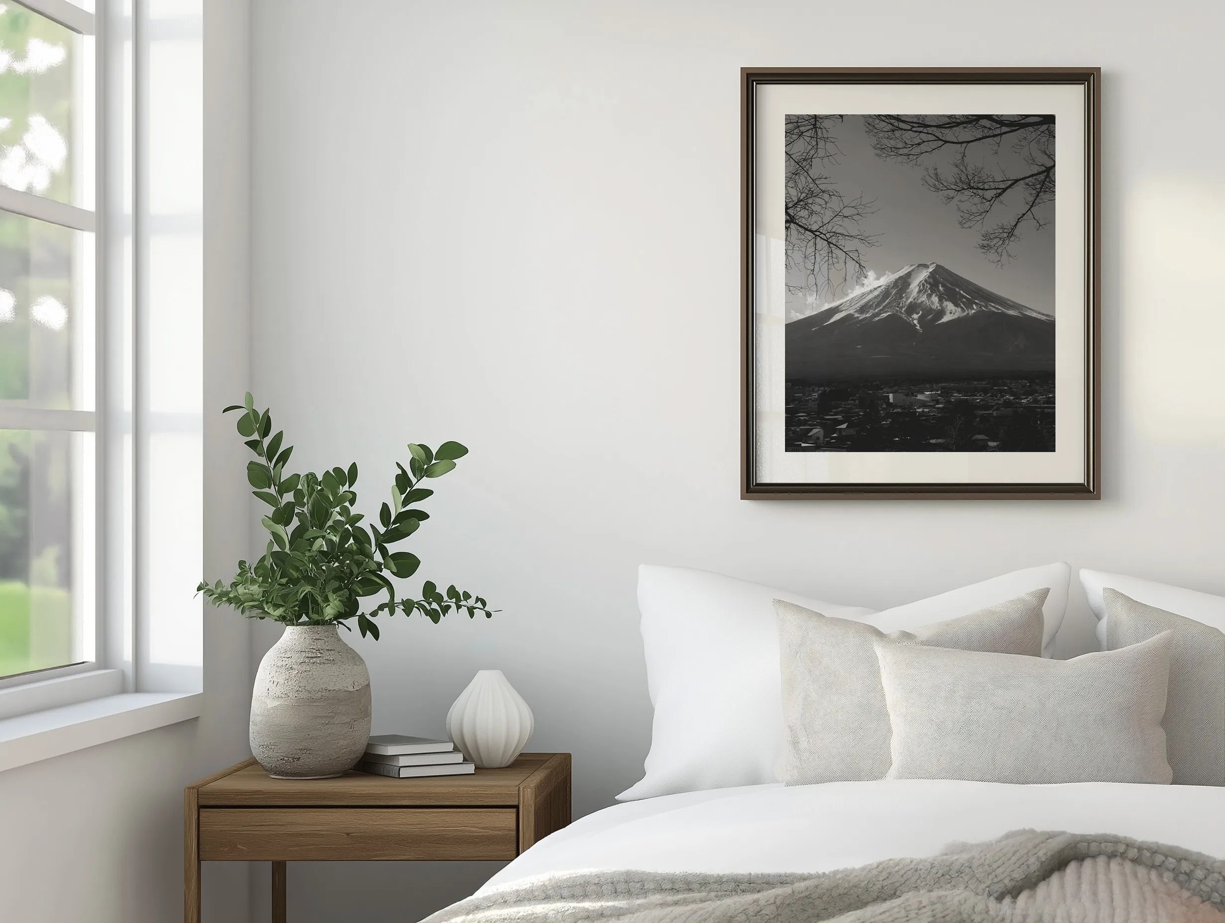 Mont Fuji – Tirage d’art noir et blanc (Encadrée) – Image 7