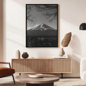 Mont Fuji – Tirage d’art noir et blanc (Encadrée) – Image 10