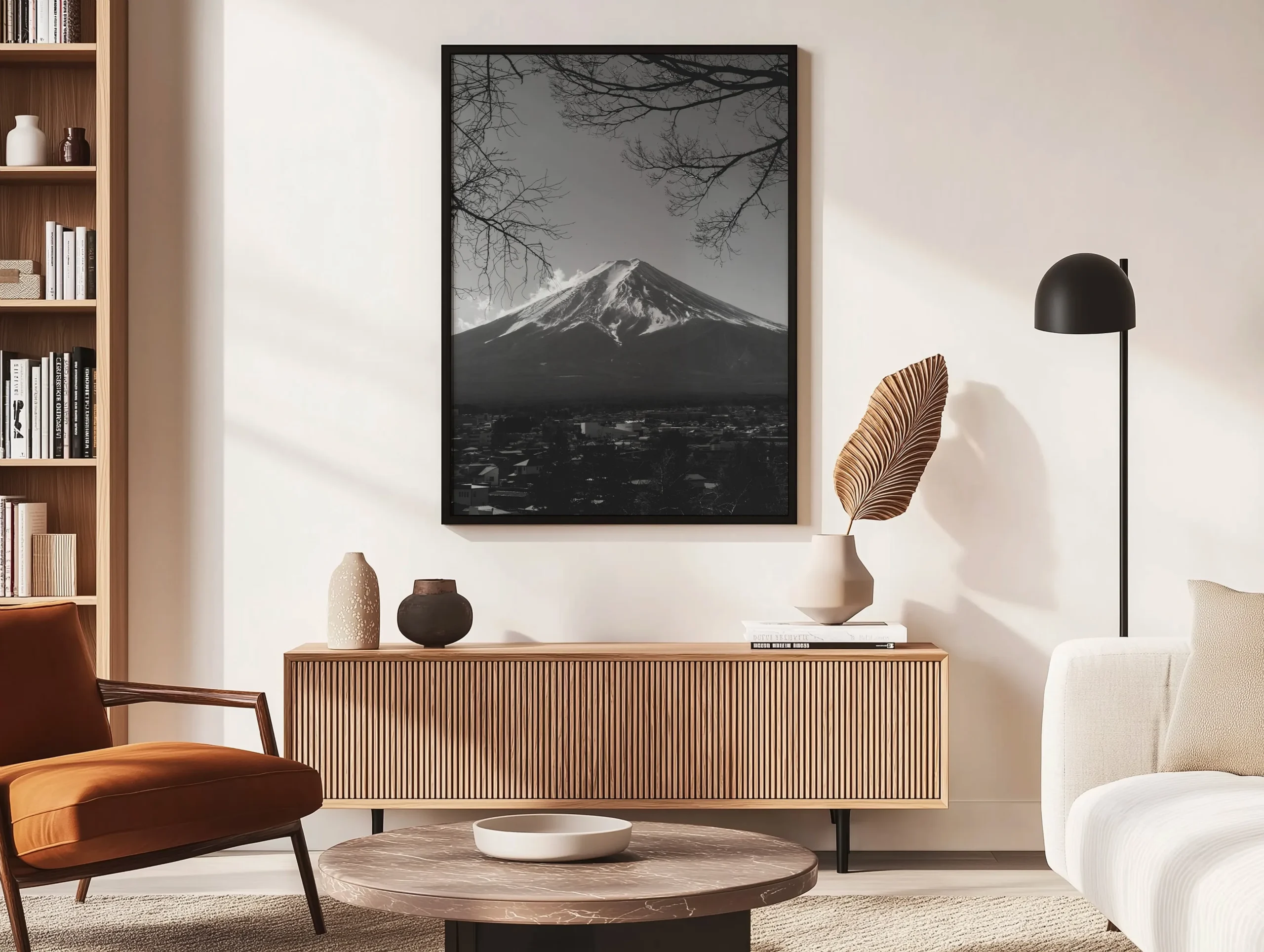 Mont Fuji – Tirage d’art noir et blanc (Encadrée) – Image 10