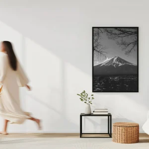 Mont Fuji – Tirage d’art noir et blanc (Encadrée) – Image 9