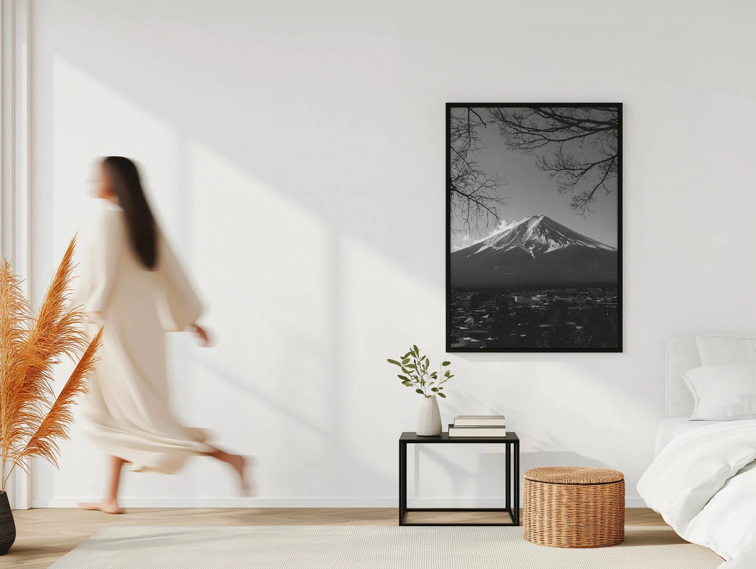 Mont Fuji – Tirage d’art noir et blanc (Encadrée) – Image 9